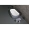 Aqua Eden 51.56 L, 28.38 W, Glossy White/Matte Gray, Solid Surface White Stone VRTSS513026WG - alternate 3